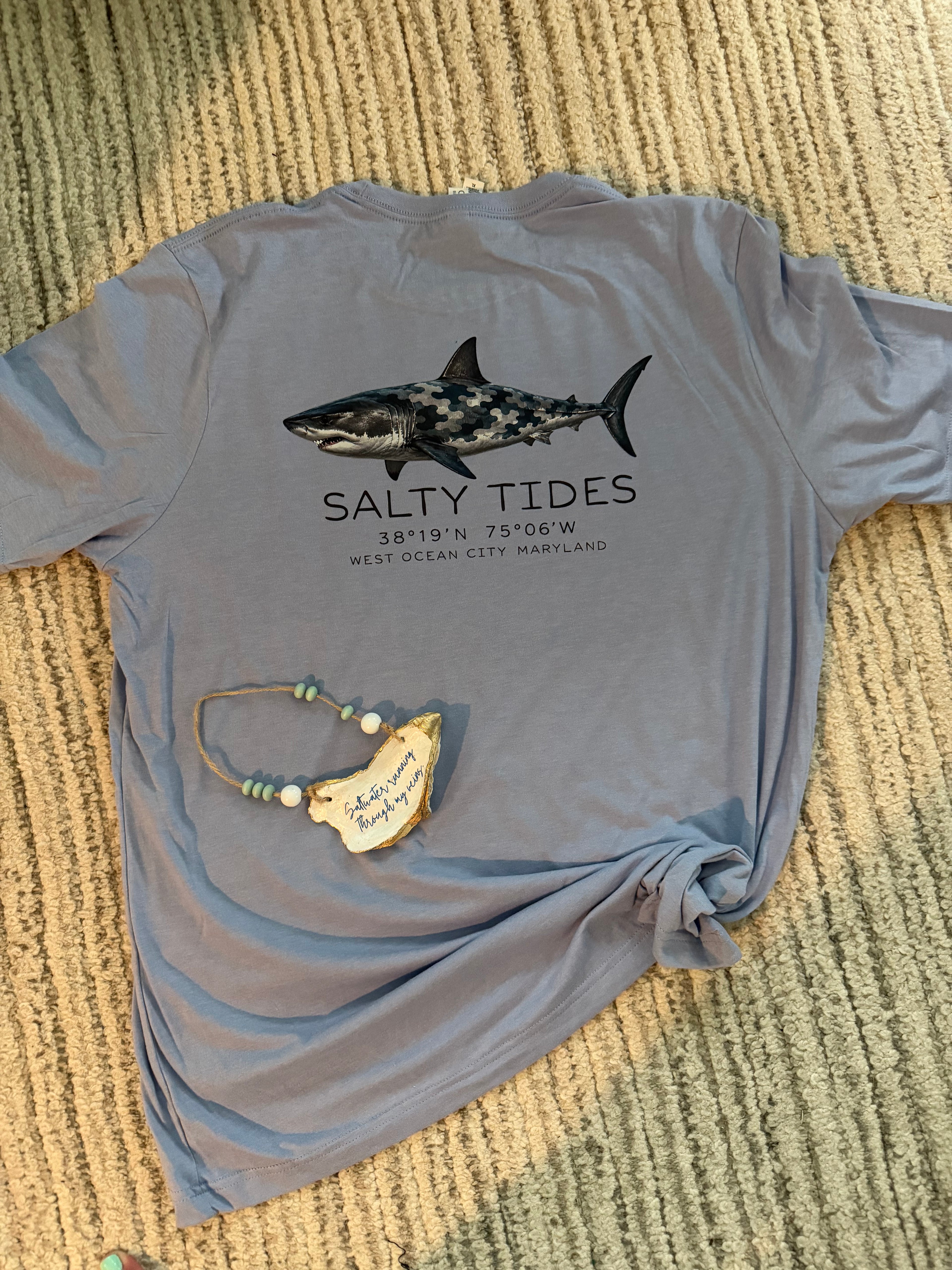 Mens Short Sleeve Shark Tee