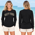 Collegiate camo long sleeve tee model mockup
