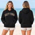 Collegiate camo hoodie model mockup