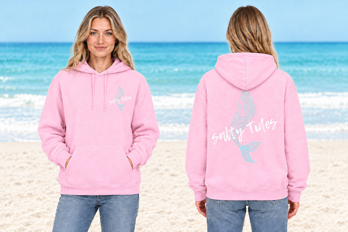 Pink Mermaid Original hoodie front and back