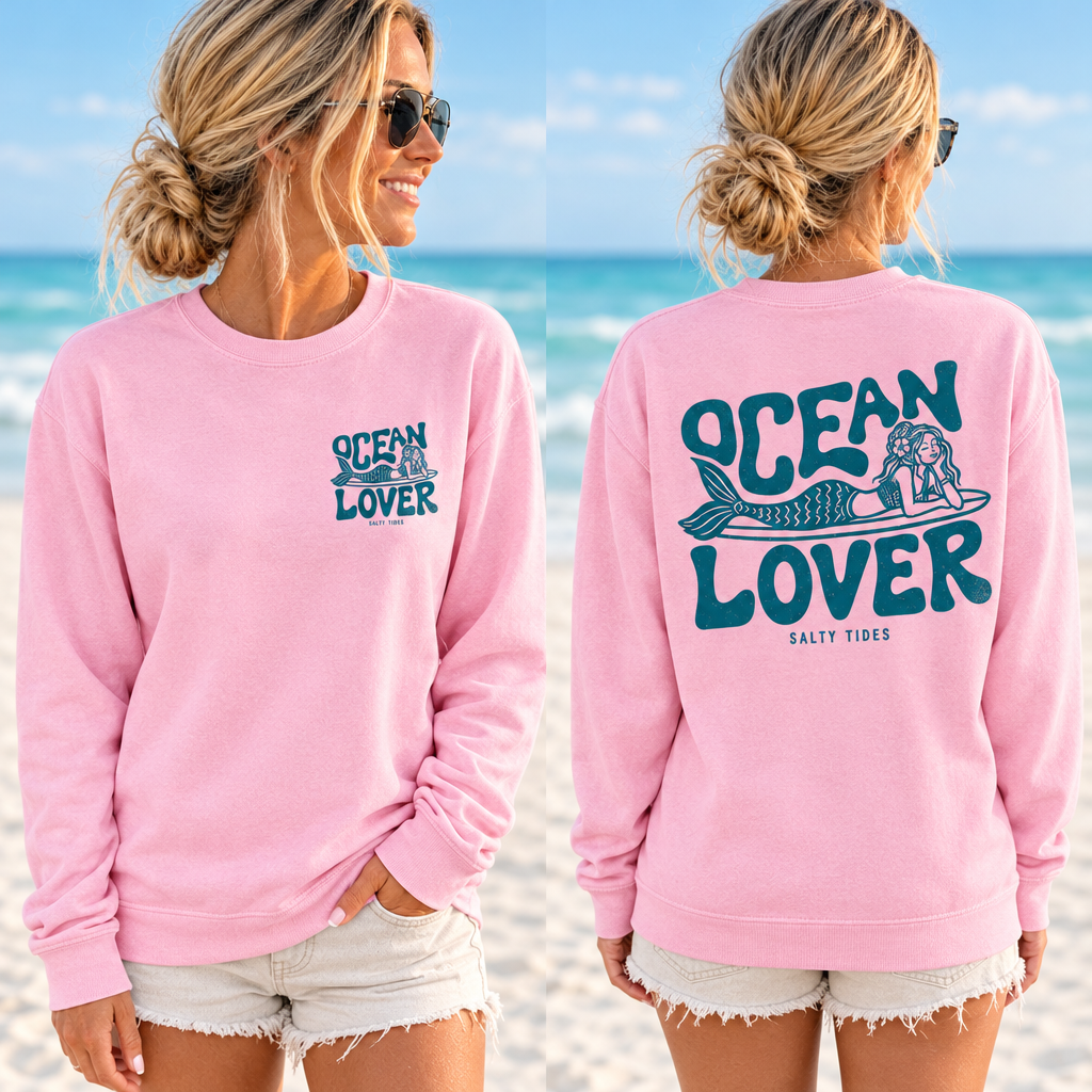 Pink Ocean Lover crewneck