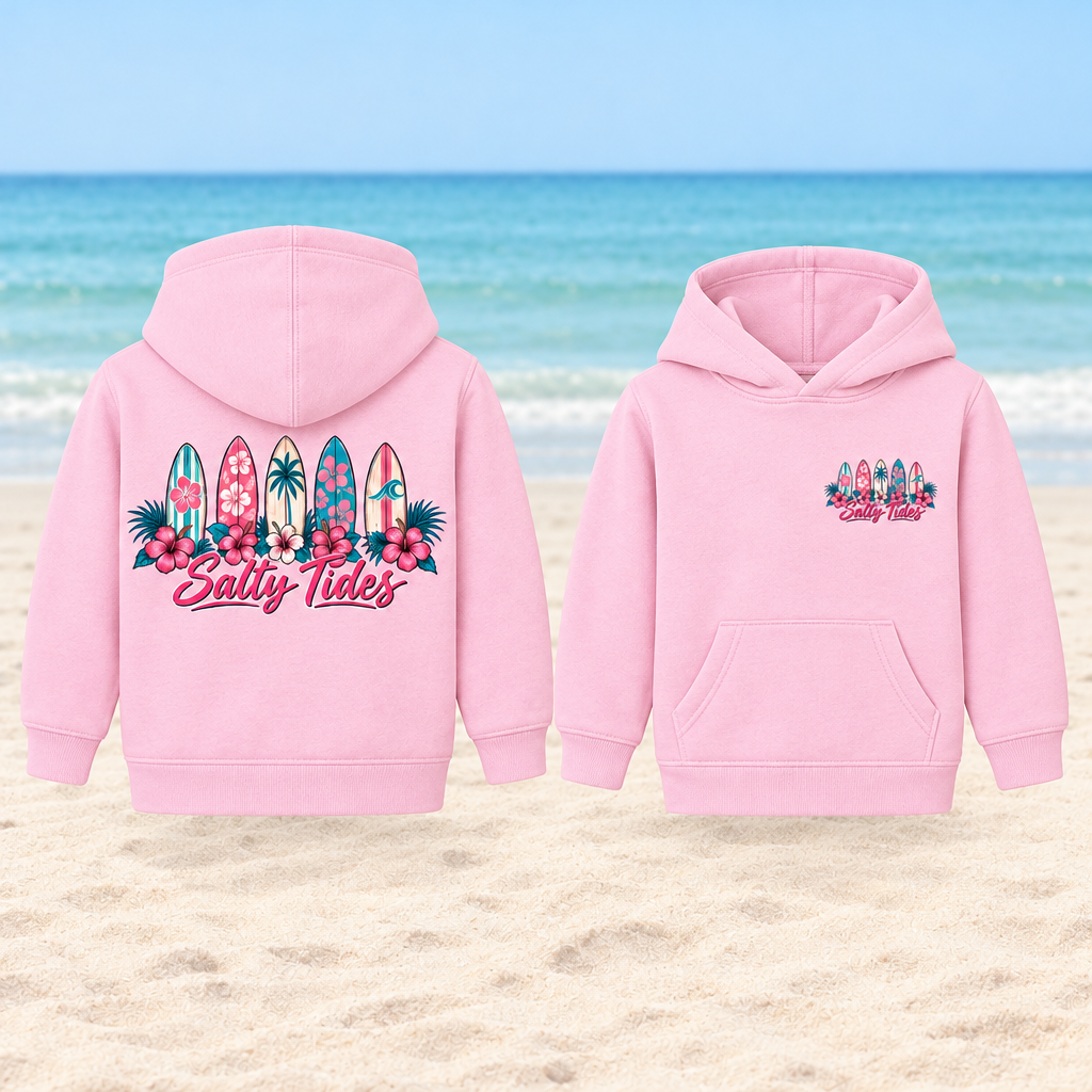 Surfboards toddler hoodie mockup